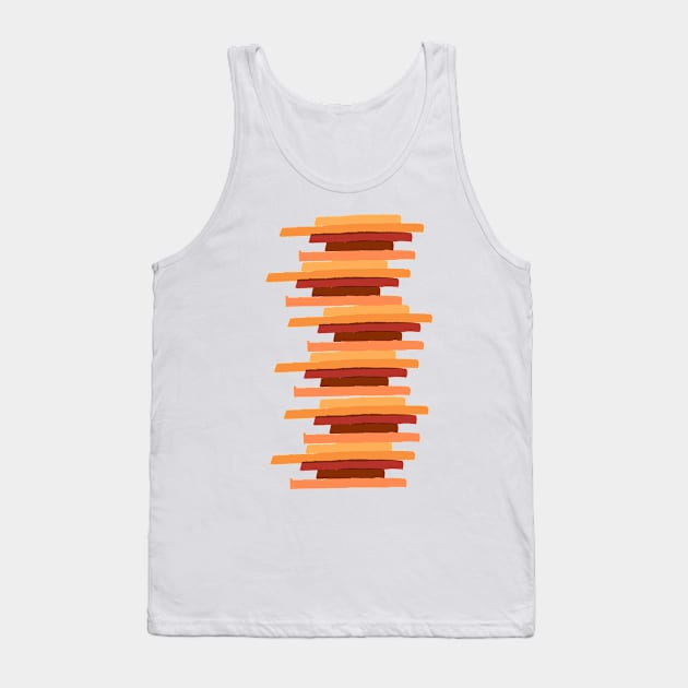 Paint minimal orange stripes Tank Top by carolsalazar